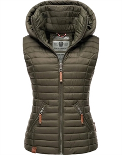 Стеганый жилет Наваху "Шадаа", стильный женский жилет без рукавов с капюшоном, зеленый Navahoo