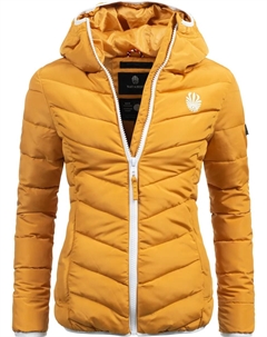 Стеганая куртка "Элва" с капюшоном, стильная женская зимняя куртка с капюшоном, желтый Navahoo