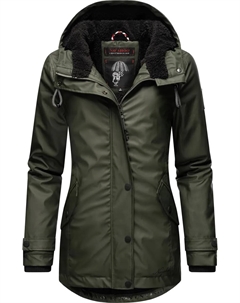 Дождевик "Lindraa", с капюшоном, стильная непромокаемая куртка для активного отдыха с плюшевым мехом, зеленый Navahoo