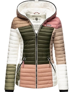 Стеганая куртка "Мультикулти" с капюшоном, стильная переходная куртка с цветовой блокировкой и капюшоном, цвет Natur Navahoo