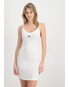 Футболка " Женщины - Платья Базовое платье с маленьким логотипом Wmn", белый Alpha industries