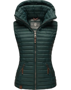 Стеганый жилет Наваху "Шадаа", стильный женский жилет без рукавов с капюшоном, зеленый Navahoo