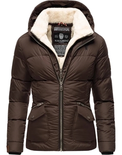 Зимняя куртка "Меган" с капюшоном, стильная женская стеганая куртка на плюшевой подкладке, коричневый Navahoo