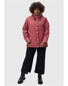 Дождевик "Мардж" с капюшоном, женский зимний плащ на теплой подкладке, розовый Ragwear