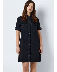 Джинсовое платье "шумный май" "NMNEW SIGNE S/S DENIM DRESS WG001BL NOOS", черный Noisy may