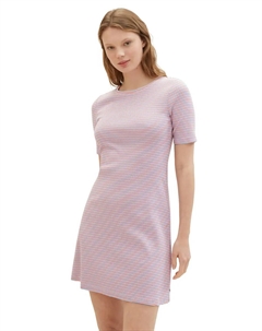 Платье из джинсового джерси в полоску Denim, синий Tom tailor