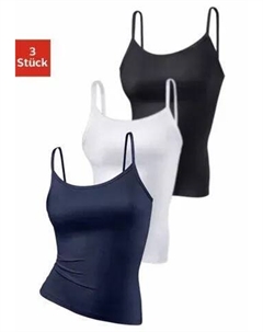 Топ-спагетти (3 шт.) из мягкой микрофибры, белый Vivance active