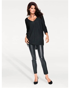 Вязаный свитер "V-пуловер", черный Heine