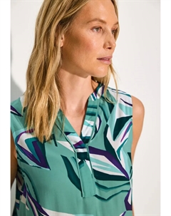 Блузка-топ с вырезом-туникой, зеленый Cecil