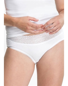 Трусики (3 шт.), декоративный кружевной пояс, белый Speidel