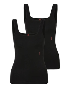 Майка Underwear "TWIN VEST" (2 шт. в упаковке), с вертикальным логотипом, черный Hugo