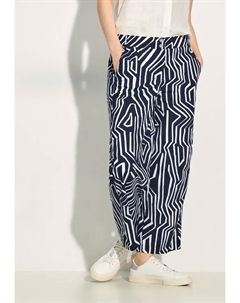 Брюки 7/8 с графическим узором, синий Cecil