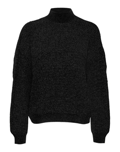 Вязаный свитер "VMKAIA LS HIGHNECK PULLOVER BF", черный Vero moda