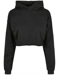 Свитер с круглым вырезом " Ladies Oversized Cropped Hoody", черный Urban classics