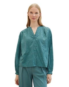 Блузка с длинными рукавами и вышивкой по всей поверхности, зеленый Tom tailor