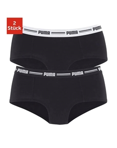 Трусики "Iconic" (2 шт. в упаковке) с характерным логотипом на поясе, черный Puma