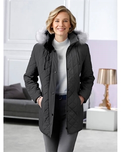 Стеганая куртка с капюшоном, черный Classic basics