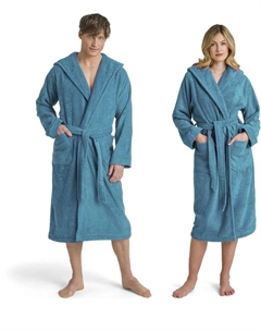 Халат унисекс "Капюшон Superwuschel" (1 шт.), однотонный, цвет Lagoon Move
