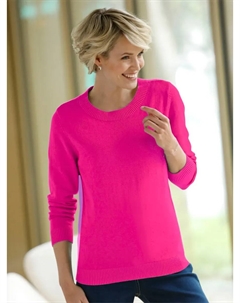 Вязаный свитер "свитер с длинными рукавами", фуксия Classic basics