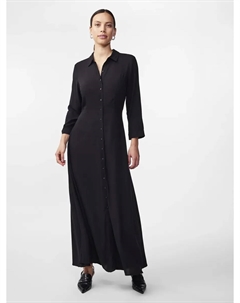 Платье-рубашка "YASSAVANNA LONG SHIRT DRESS", с рукавами 3/4, черный Y.a.s