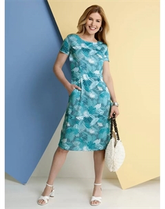 Классическое базовое платье из джерси "Jersey Dress", цвет Mint-Ozean-Bedruckt Classic basics