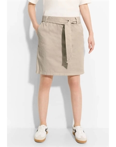 Летняя юбка с эластичным поясом и тканевым поясом, бежевый Cecil