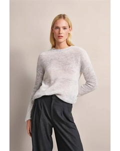 Свитер с круглым вырезом и тонким цветовым градиентом, серый Bugatti