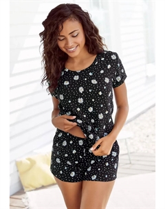 Пижама (2 шт.), с ромашковым принтом, цвет Schwarz-Gemustert Vivance dreams