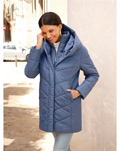 Длинная куртка с капюшоном, голубой Classic basics