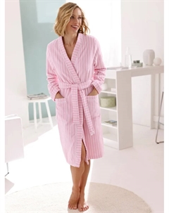 Женский халат, цвет Hellrosé-Weiß-Geringelt Feel good
