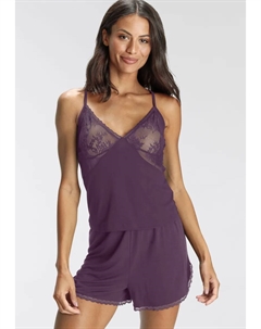 Пижама (2 шт.), с красивыми кружевными деталями, фиолетовый Bruno banani