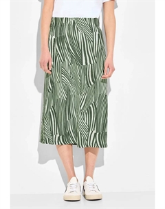 Юбка макси, длина миди, хаки Cecil