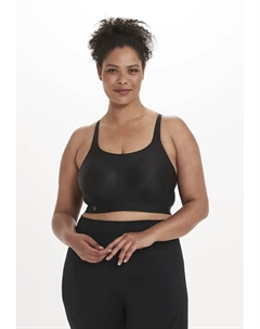 Спортивный бюстгальтер "Ангелия" с эластичной резинкой внизу, черный Q by endurance