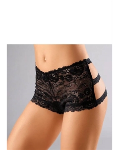 Открытые трусики Gold с эффектом ленты, черный Petite fleur