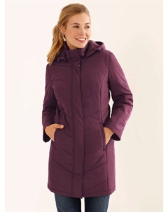 Длинная куртка с капюшоном, бордовый Classic basics