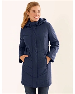 Длинная куртка с капюшоном, цвет морской волны Classic basics