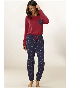 Пижама (2 шт.) с милым принтом в виде сердечек и звездочек, синий Vivance dreams