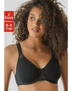 Бюстгальтер-футболка на косточках и сетчатыми вставками, базовое нижнее белье, белый Petite fleur