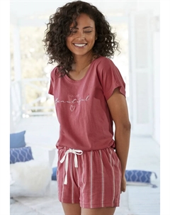 Пижама (2 шт.), с принтом спереди, цвет Rot-Gestreift Vivance dreams