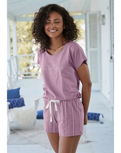 Пижама (2 шт.), с принтом спереди, лиловый Vivance dreams