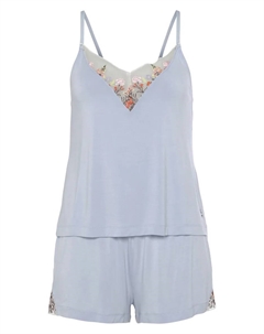 Пижама (2 шт.), с красивыми кружевными деталями, голубой Lascana