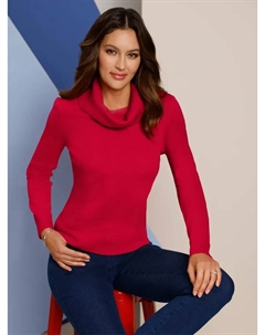 Свитер с высоким воротником "Пуловер", красный Classic basics