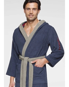 Халат унисекс "Генри" (1 шт.), халаты женские и мужские, вышивка логотипа, S-3XL, цвет морской волны Kangaroos