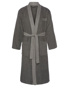 Халат унисекс "Hannes" (1 шт.), мужской и женский, длинный, с карманами, S-3XL, серый H.i.s