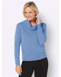 Свитер с высоким воротником "Пуловер", синий Classic basics
