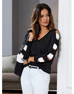 Вдохновение Вязаный свитер "Пуловер", черный Inspirationen