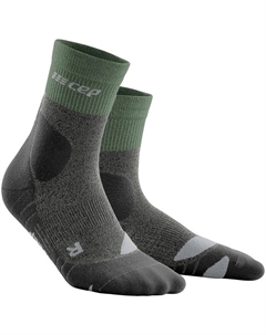 Женские походные носки среднего кроя из шерсти мериноса, зеленый Cep