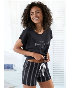 Пижама (2 шт.), с принтом спереди, цвет Schwarz-Gestreift Vivance dreams