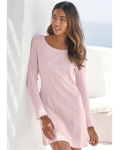 Ночная рубашка из ажурной вязки, розовый S.oliver