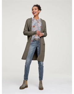 Длинный кардиган, оливковый Linea tesini by heine